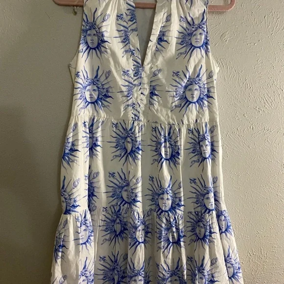 amanda uprichard white and blue dress Amanda Uprichard Chamberlain Dress in Baby Blue main image 0